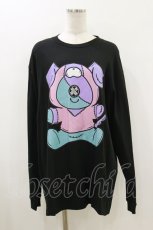 画像1: NieR Clothing / プリントLONG CUTSEW XL 黒 H-26-07-26-1039-PU-TO-AK-ZH (1)