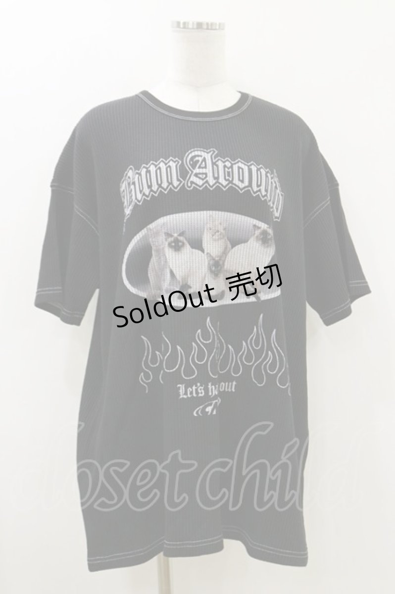 画像1: Candy Stripper / BUM AROUND WAFFLE TEE 2 BLACK H-26-07-26-1043-PU-TO-AK-ZH (1)