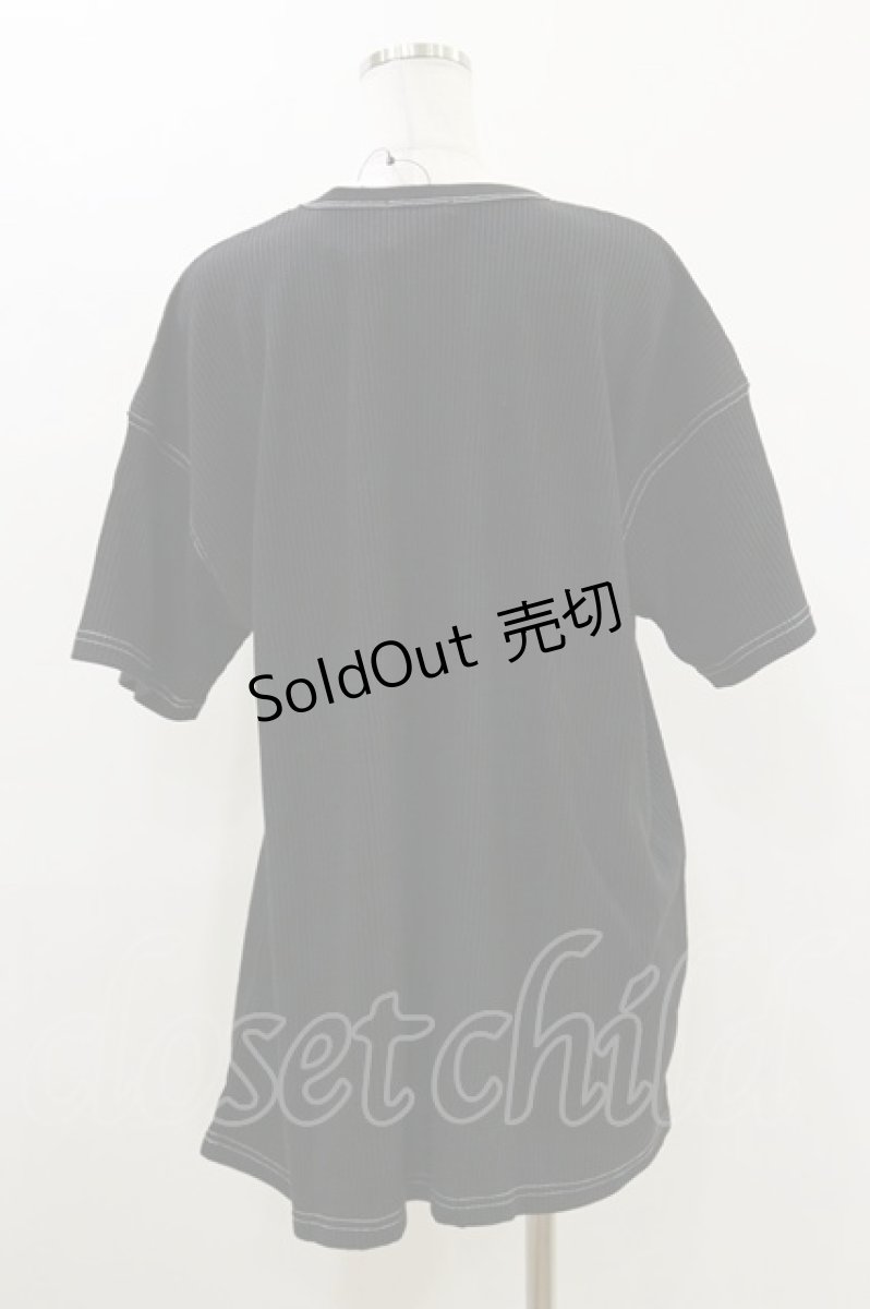 画像2: Candy Stripper / BUM AROUND WAFFLE TEE 2 BLACK H-26-07-26-1043-PU-TO-AK-ZH (2)