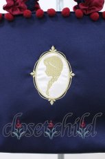 画像3: Maison de FLEUR / Disney Collection『アナと雪の女王』/アナ/フリルハンドルトートバッグ  ネイビー H-26-07-26-022-LO-BG-NS-ZH (3)