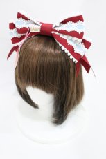 画像1: BABY,THE STARS SHINE BRIGHT / Pastoral Decoration Paletteグログランリボンカチューシャ  エンジ/サックス H-26-07-27-033-BA-AC-NS-ZH (1)