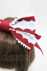画像2: BABY,THE STARS SHINE BRIGHT / Pastoral Decoration Paletteグログランリボンカチューシャ  エンジ/サックス H-26-07-27-033-BA-AC-NS-ZH (2)