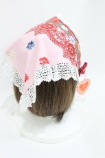 画像2: BABY,THE STARS SHINE BRIGHT / Pastoral Decoration Palette柄バブーシュカ  ピンク H-26-07-27-037-BA-AC-NS-ZH (2)