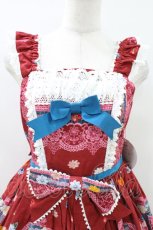 画像4: BABY,THE STARS SHINE BRIGHT / Pastoral Decoration Palette柄ヨークレースジャンパースカート Free エンジ H-26-07-27-003-BA-OP-NS-ZH (4)