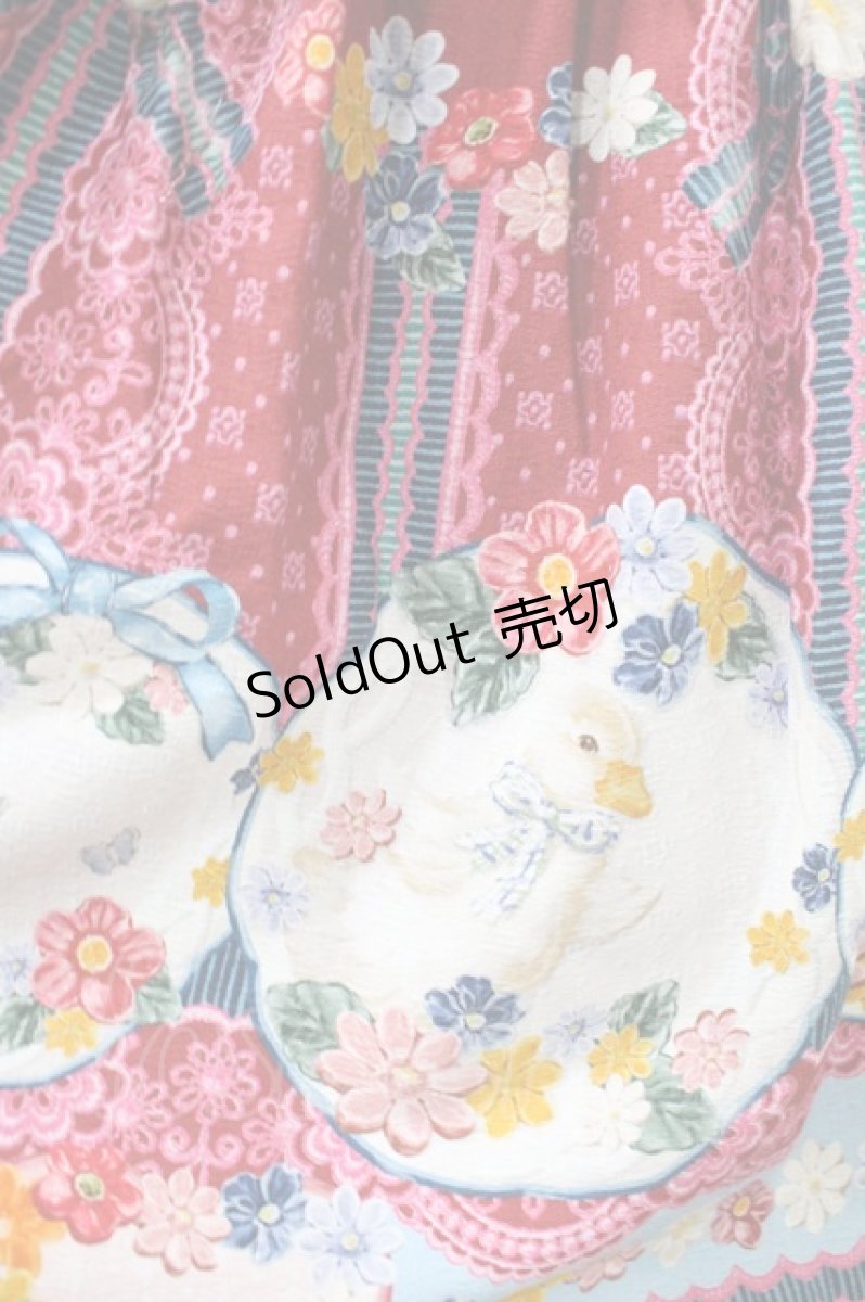画像5: BABY,THE STARS SHINE BRIGHT / Pastoral Decoration Palette柄ヨークレースジャンパースカート Free エンジ H-26-07-27-003-BA-OP-NS-ZH (5)