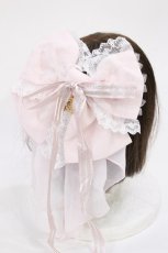 画像1: BABY,THE STARS SHINE BRIGHT / Princess Cosmetics Dreamy Paletteシフォンリボンバレッタ  ピンク H-26-07-27-1016-BA-AC-NS-ZH (1)