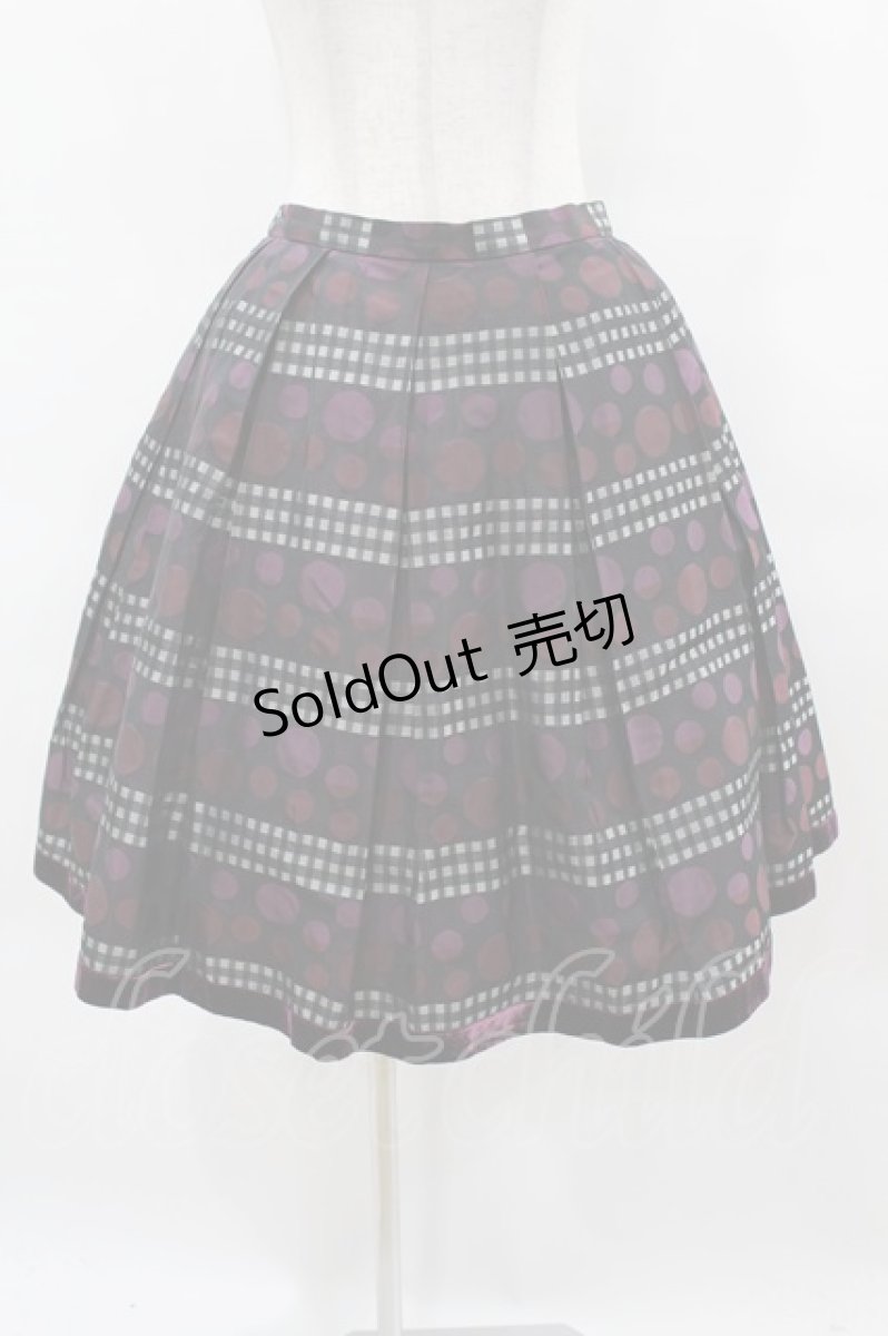 画像1: Jane Marple / Victorian Jacquard mini-skirt Free パープル H-26-07-27-2014-JM-SK-NS-ZT003 (1)