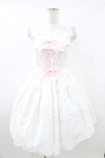 画像1: BABY,THE STARS SHINE BRIGHT / くみゃちゃんのStrawberry Garden刺繍ジャンパースカートII Free オフ白 H-26-07-27-002-BA-OP-NS-ZH (1)