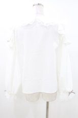 画像2: NOEMIE / レースラッフルオープンショルダーブラウス M オフ/ピンク H-26-07-27-021-LO-BL-NS-ZH (2)