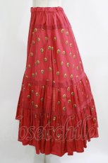 画像2: Jane Marple Dans Le Salon / Granny’s buttons tiered skirt  ローズ H-26-07-28-003-JM-SK-KB-ZH (2)
