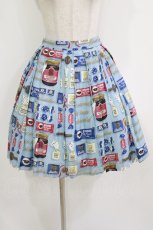 画像1: Jane Marple / Beau Chocolatのミニスカート  ブルーグレイ H-26-07-28-028-JM-SK-KB-ZH (1)