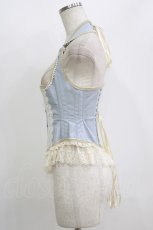 画像2: PrivateSquare. / 『クラシック・エル』ホルターネックコルセット  くすみブルー H-26-07-28-050-LO-TO-AK-ZH (2)