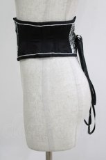 画像2: DESIGN BUCKER / 切替ショートコルセット  黒 H-26-07-28-052-PU-ZA-AK-ZH (2)