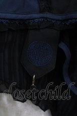 画像4: Ozz oneste / フード付きポンチョカーデ  黒×青 H-26-07-28-053-OO-JA-AK-ZH (4)