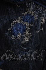 画像5: Ozz oneste / フード付きポンチョカーデ  黒×青 H-26-07-28-053-OO-JA-AK-ZH (5)