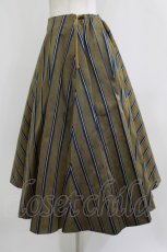 画像2: Jane Marple / Regimental stripe circular skirt M ocher H-26-07-28-006-JM-SK-AK-ZH (2)