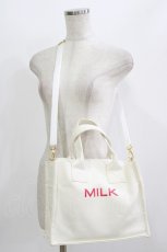 画像1: MILK / MILK Boxトート  オフ H-26-07-28-062-ML-BG-KB-ZH (1)