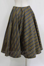 画像3: Jane Marple / Regimental stripe circular skirt M ocher H-26-07-28-006-JM-SK-AK-ZH (3)