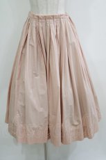 画像1: Jane Marple Dans Le Salon / Cotton linen cloth quatre tuck skirt  Pink H-26-07-28-008-JM-SK-KB-ZH (1)