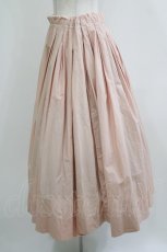 画像2: Jane Marple Dans Le Salon / Cotton linen cloth quatre tuck skirt  Pink H-26-07-28-008-JM-SK-KB-ZH (2)