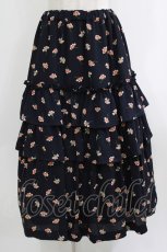 画像1: Jane Marple Dans Le Salon / Floating flowers dirndl skirt  ネイビー H-26-07-28-011-JM-SK-KB-ZH (1)