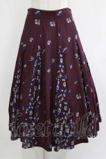 画像1: Jane Marple Dans Le Salon / Dance with roses gored skirt  ボルドーミックス H-26-07-28-002-JM-SK-KB-ZH (1)