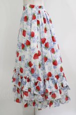 画像2: Jane Marple / A day in jouyフリルトリミングスカート  Blue×Silver grey H-26-07-28-013-JM-SK-KB-ZH (2)