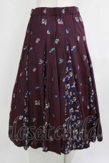 画像3: Jane Marple Dans Le Salon / Dance with roses gored skirt  ボルドーミックス H-26-07-28-002-JM-SK-KB-ZH (3)