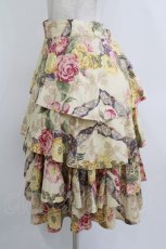 画像2: Jane Marple Dans Le Salon / Flower Wallpaper Fluffy Skirt  アイボリー H-26-07-28-024-JM-SK-KB-ZH (2)