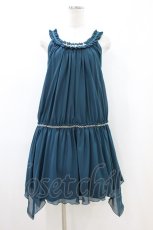 画像1: axes femme / パール使いワンピース M ブルーグリーン H-26-07-29-036-AX-OP-NS-ZH (1)