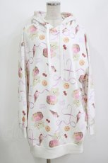 画像1: Honey Cinnamon / シナモン総柄パーカー Free 白 H-26-07-29-1026-LO-TO-NS-ZH (1)