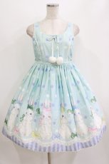 画像1: Angelic Pretty / マシュマロバニー襟付ジャンパースカート Free サックス H-26-07-29-1004-AP-OP-NS-ZH (1)