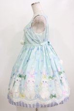 画像2: Angelic Pretty / マシュマロバニー襟付ジャンパースカート Free サックス H-26-07-29-1004-AP-OP-NS-ZH (2)