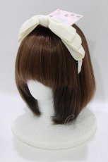 画像1: m petit by misako / AM*NIリボンカチューシャ  オフ H-26-07-29-1068-LO-AC-NS-ZH (1)