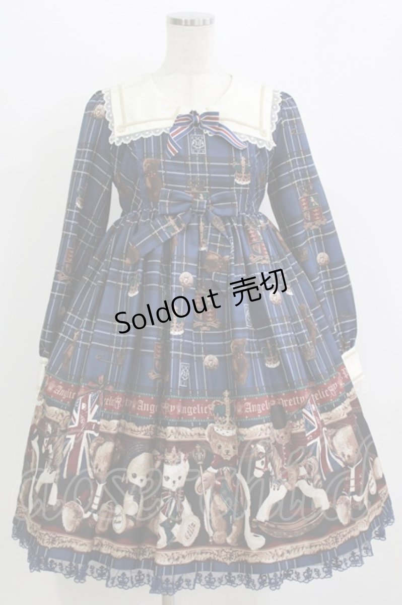 画像1: Angelic Pretty / British Bearワンピース Free ブルー H-26-07-29-1006-AP-OP-NS-ZH (1)