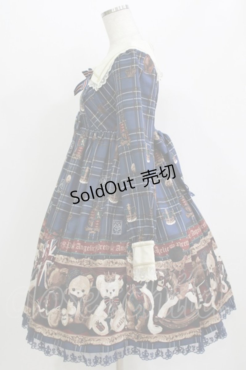 画像2: Angelic Pretty / British Bearワンピース Free ブルー H-26-07-29-1006-AP-OP-NS-ZH (2)
