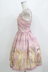 画像2: Innocent World / ミュシャノースリーブドレス M/92cm丈 ピンク H-26-07-29-1012-IW-OP-NS-ZH (2)