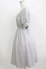 画像2: DearMyLove / シャーリングハートボタンワンピース M グレーチェック H-26-07-29-1013-GO-OP-NS-ZH (2)