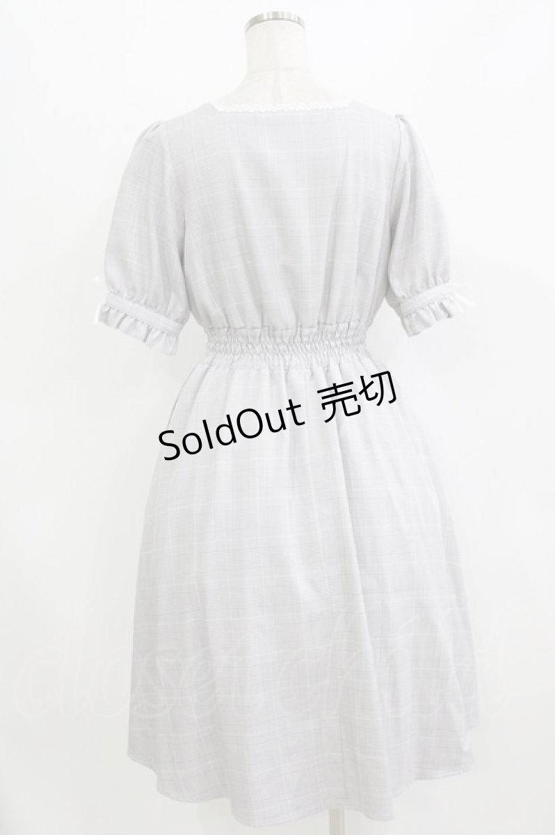 画像3: DearMyLove / シャーリングハートボタンワンピース M グレーチェック H-26-07-29-1013-GO-OP-NS-ZH (3)