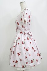 画像2: Ank Rouge / ハートロゴチェリーワンピース M ピンク H-26-07-29-1014-CA-OP-NS-ZH (2)