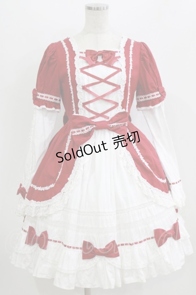 画像1: Angelic Pretty / ロマンティックフリルワンピース Free レッド H-26-07-29-1002-AP-OP-NS-ZH (1)