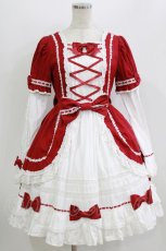 画像1: Angelic Pretty / ロマンティックフリルワンピース Free レッド H-26-07-29-1002-AP-OP-NS-ZH (1)