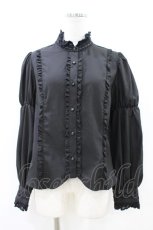 画像1: Eri Aino's collaboration / TT*AINレースブラウス M ブラック H-26-07-29-063-PU-BL-NS-ZH (1)