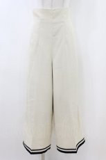 画像1: an another angelus / バイカラーライン使いワイドパンツ 1 IVORY H-26-07-29-025-CA-PA-NS-ZH (1)