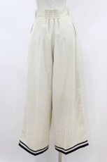 画像2: an another angelus / バイカラーライン使いワイドパンツ 1 IVORY H-26-07-29-025-CA-PA-NS-ZH (2)