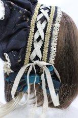 画像3: ALICE and the PIRATES / 永遠に夢見る星影パレード柄ボンネット  ブラック H-26-07-30-005-PA-AC-NS-ZH (3)