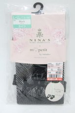 画像1: m petit by misako / AMNIタイツロゴ L~LL ブラック H-26-07-30-027-LO-ZA-NS-ZH (1)