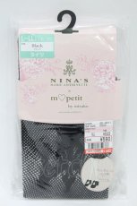 画像1: m petit by misako / AMNIタイツロゴ L~LL ブラック H-26-07-30-028-LO-ZA-NS-ZH (1)