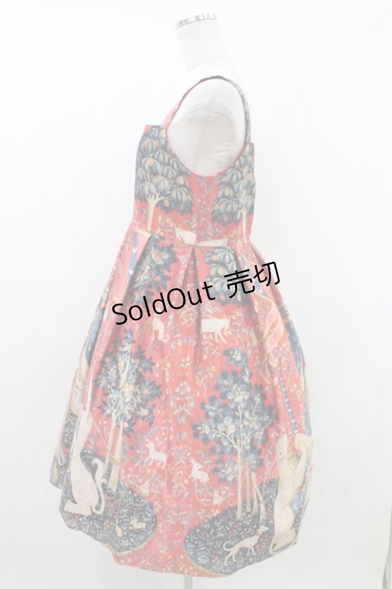 画像2: Juliette et Justine / La Dame a la licorne Robe 2 アンティークレッド H-26-08-01-006-CL-OP-NS-ZH (2)