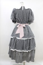 画像3: mellfy memory / ももかろりーた/LOVE for Ginghamろりーたワンピース M ブラック H-26-08-01-007-0-OP-NS-ZH (3)